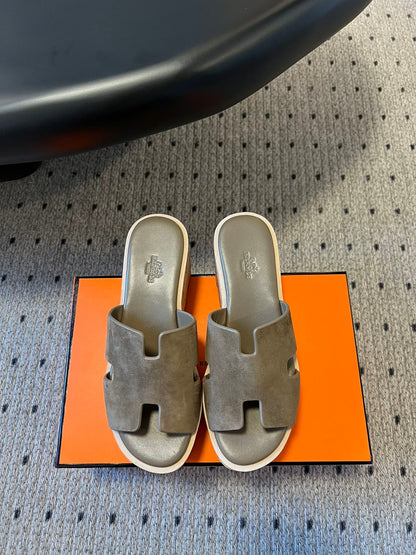 EZE SANDAL PLATFORM 85 MM IN WOOD BROWN SUEDE