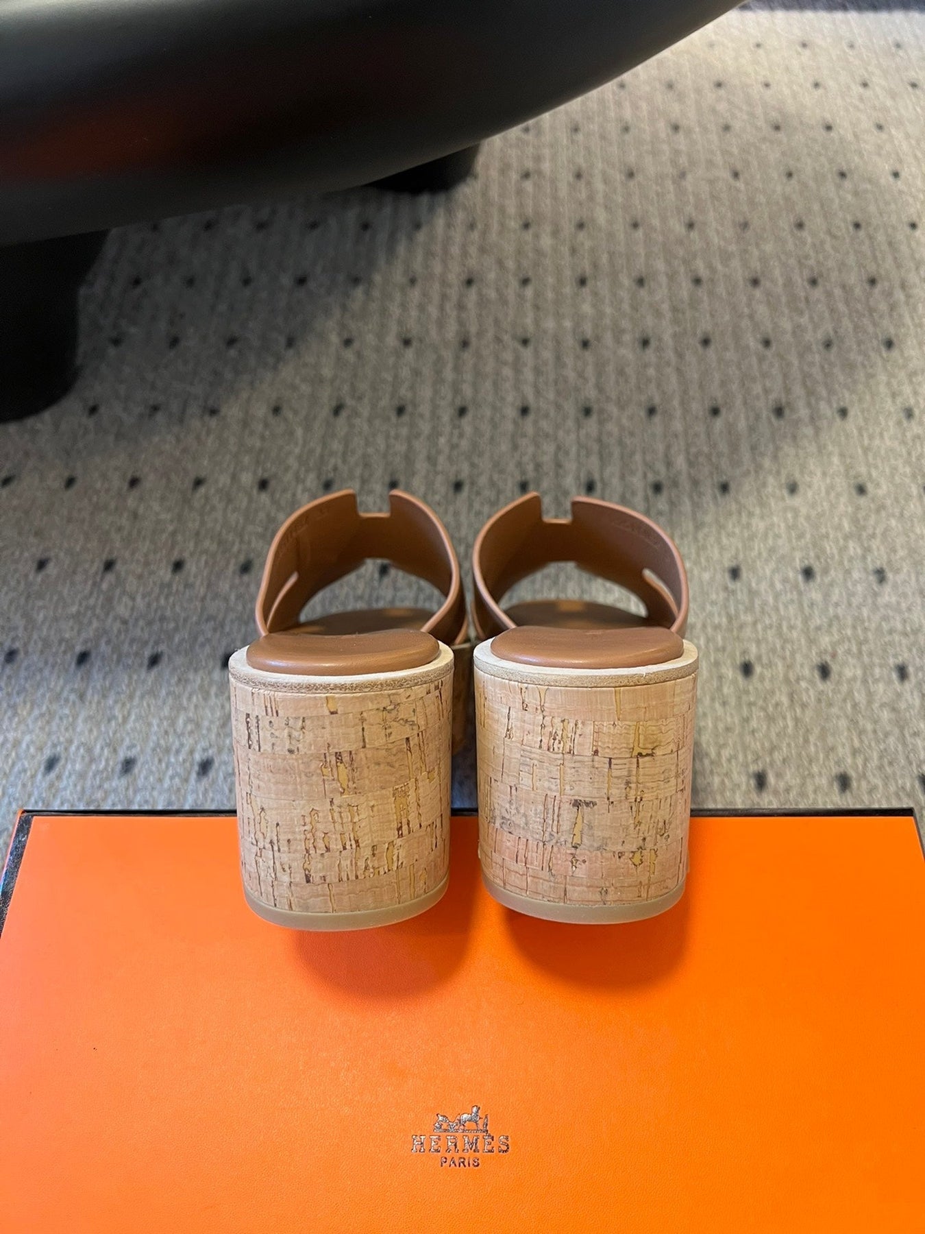 EZE SANDAL 85 MM IN BRONZE BROWN CALFSKIN