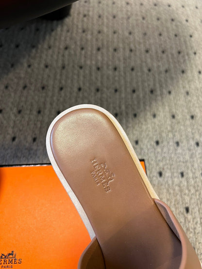 EZE SANDAL 85 MM IN BRONZE BROWN CALFSKIN