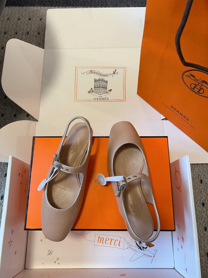 KLEO SLINGBACK IN CREPE PINK CALFSKIN