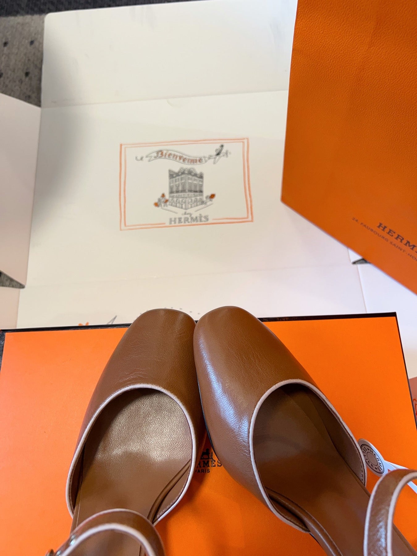 KLEO HIGH SLINGBACK IN BRONZE BROWN CALFSKIN