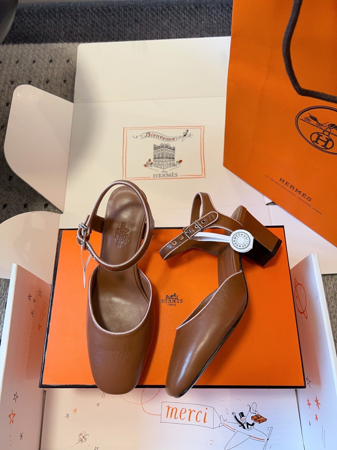 KLEO HIGH SLINGBACK IN BRONZE BROWN CALFSKIN