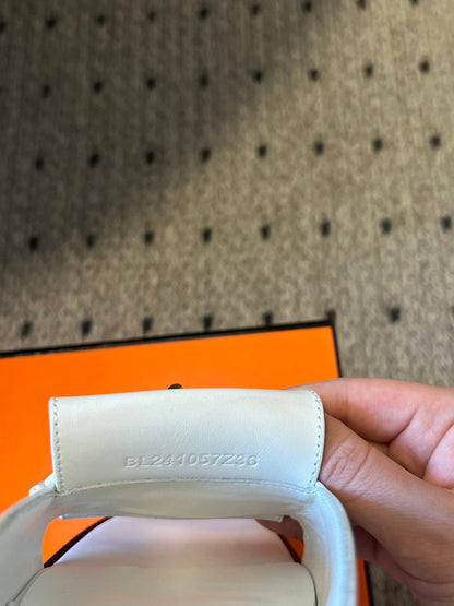 ILOT 55 MM SANDAL IN WHITE CALFSKIN