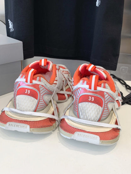 3XL EXTREME LACE SNEAKER ORANGE MIX DUST WHITE AND SILVER