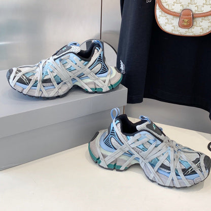 3XL EXTREME LACE SNEAKER GRAY AND LIGHT BLUE