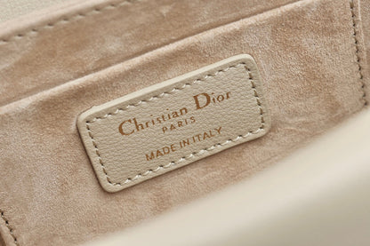 JOLIE TOP HANDLE BAG 19 IN BEIGE CANNAGE CALFSKIN