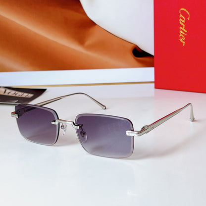 C DE RIMLESS RECTANGULAR FRAME SUNGLASSES 580851 IN METAL