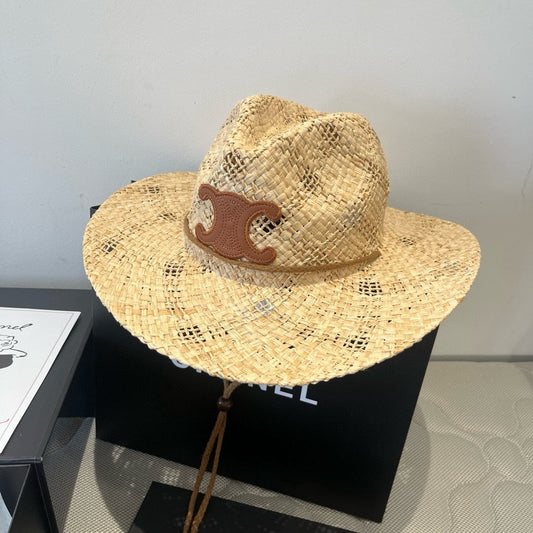 COWBOY HAT MODEL 650347 IN NATURAL WOVEN STRAW