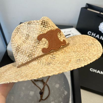 COWBOY HAT MODEL 650347 IN NATURAL WOVEN STRAW