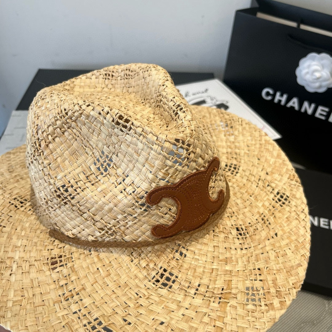 COWBOY HAT MODEL 650347 IN NATURAL WOVEN STRAW