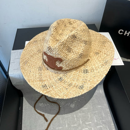 COWBOY HAT MODEL 650347 IN NATURAL WOVEN STRAW