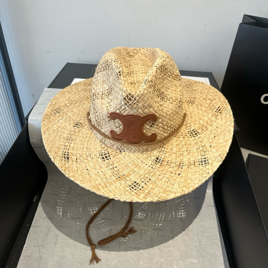 COWBOY HAT MODEL 650347 IN NATURAL WOVEN STRAW
