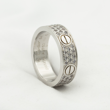 LOVE RING 6.5MM DIAMONDS PAVED
