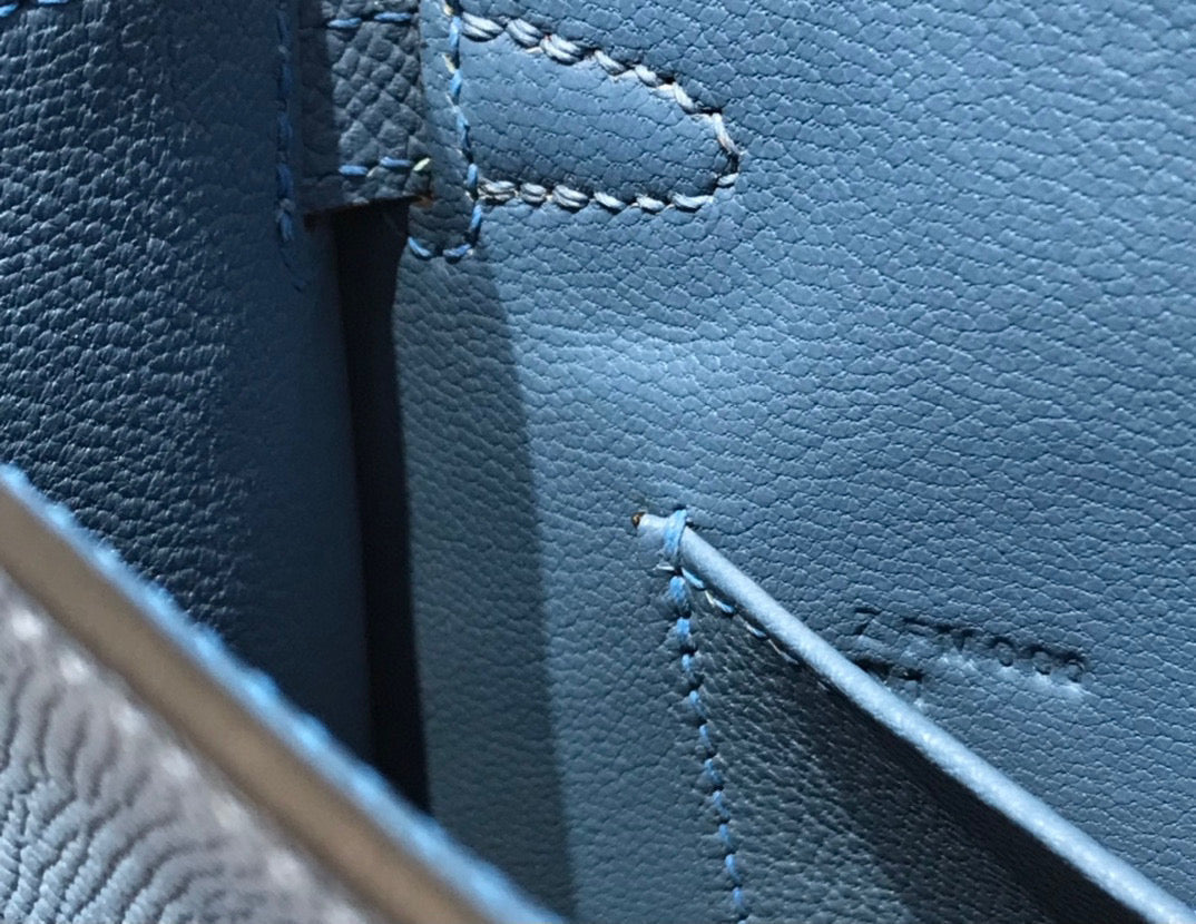 HM KELLY MINI 20 BLUE GOLD HARDWARE