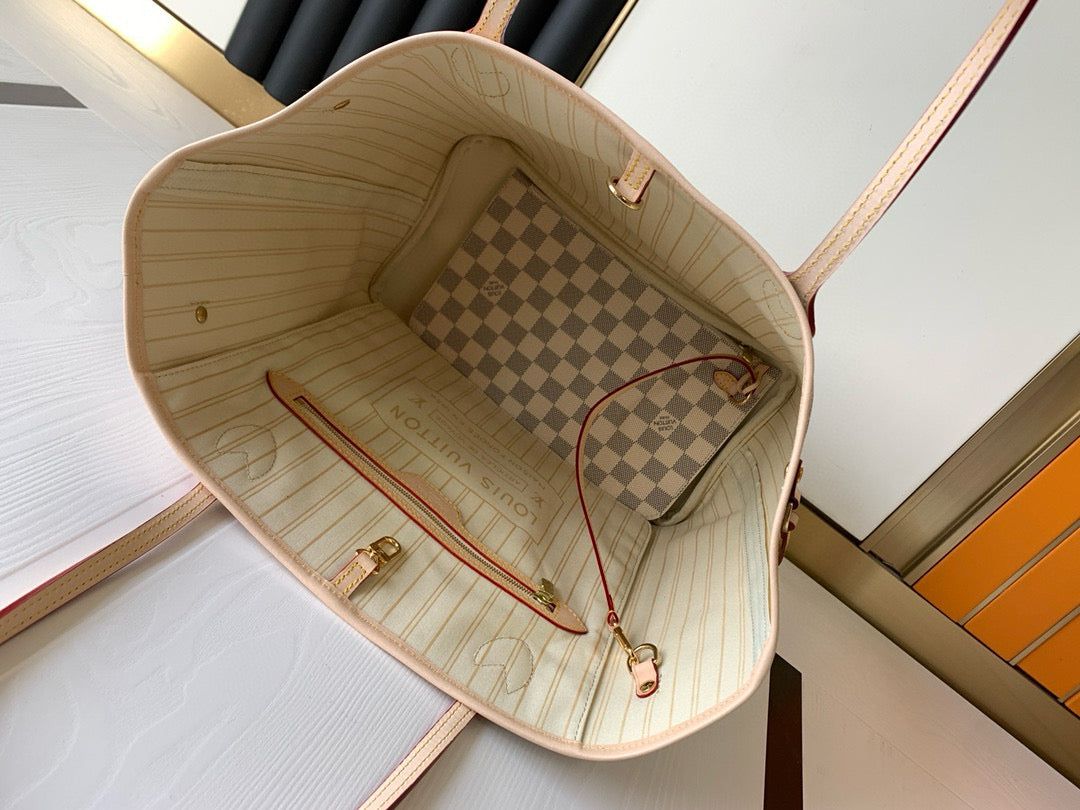 NEVERFULL MM 32 GREY CREAM DAMIER AZUR INSIDE COLOUR 1