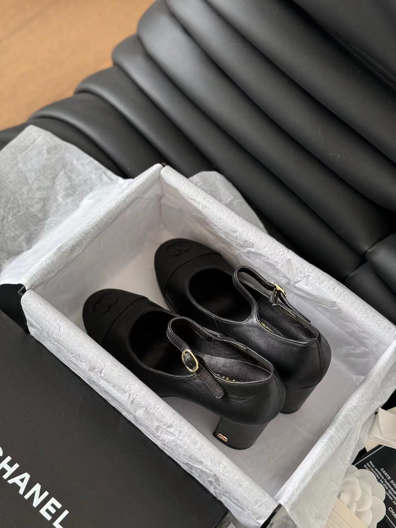 MARY JANE HIGH HEEL 9.5 BLACK CALFSKIN