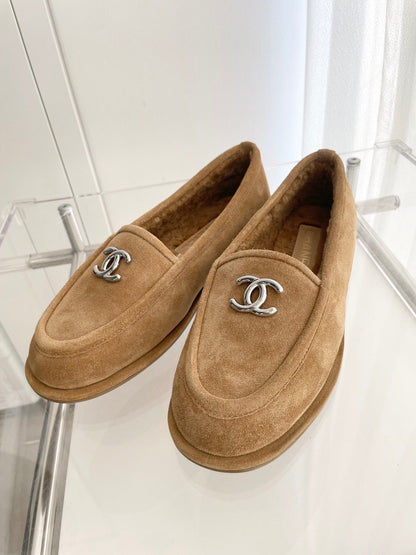 CC LOAFERS SHERPA BROWN SUEDE SHW