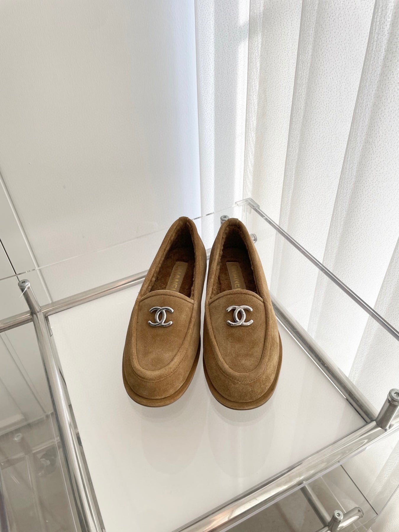 CC LOAFERS SHERPA BROWN SUEDE SHW