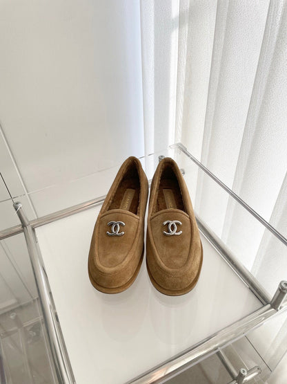 CC LOAFERS SHERPA BROWN SUEDE SHW
