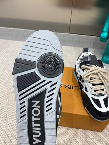 LV SKATE SNEAKER BLACK MIX WHITE COWHIDE