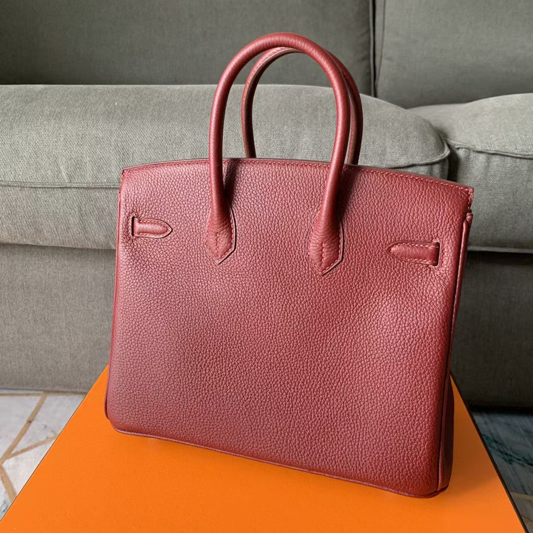 HM BIRKIN 30CM JAM CALFSKIN SILVER HARDWARE