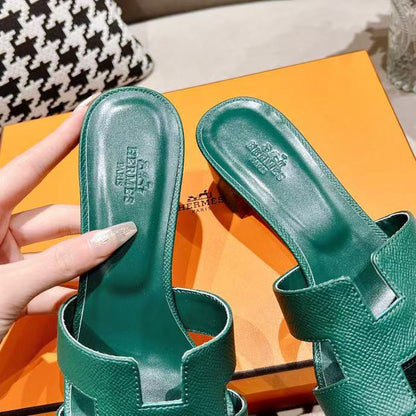 0ASIS SANDAL EPSOM CALFSKIN DARK GREEN