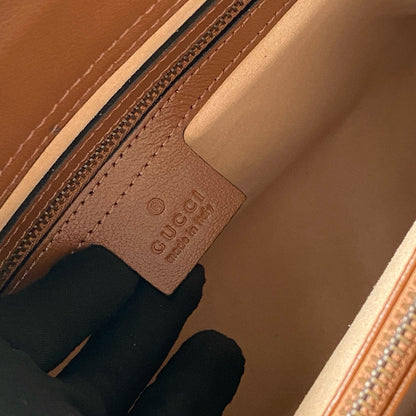 MEDIUM DIANA TOTE BAG 35 IN BROWN LACQUER CALFSKIN BAMBOO HANDLE