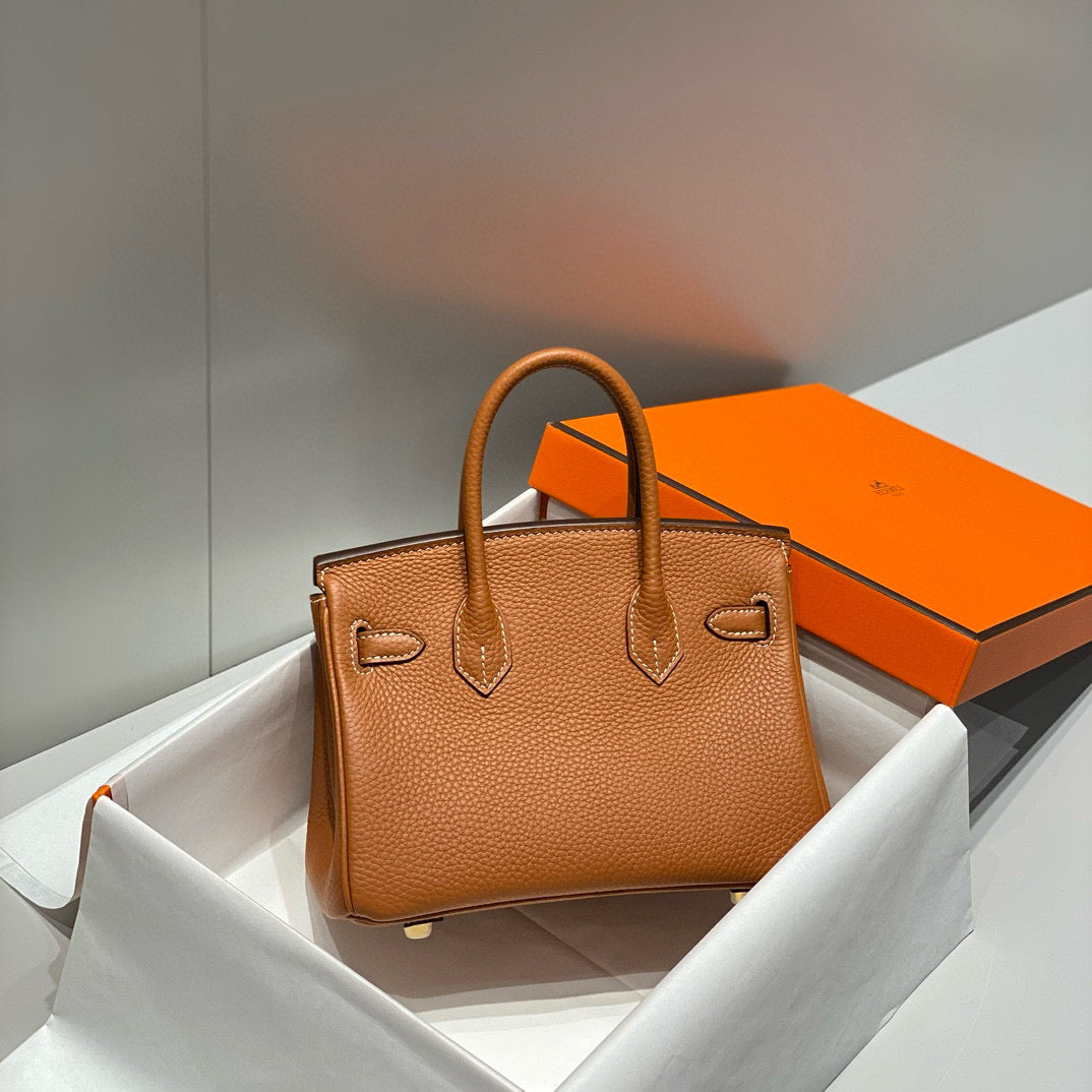 HM BIRKIN 20CM BAG BROWN TOGO LEATHER GOLD HARDWARE