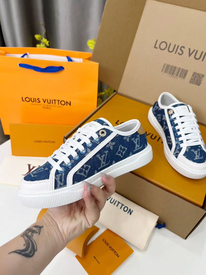 LV LAGOON SNEAKER IN DENIM BLUE MONOGRAM