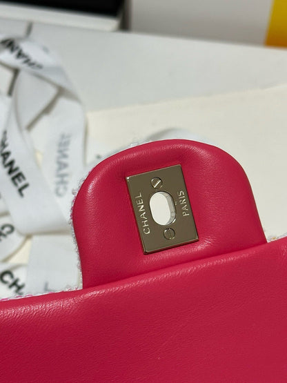 CC 24C CLASSIC DOUBLE FLAP MULTICOLOR TWEED GHW