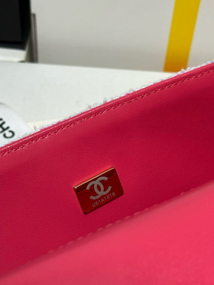 CC 24C CLASSIC DOUBLE FLAP MULTICOLOR TWEED GHW