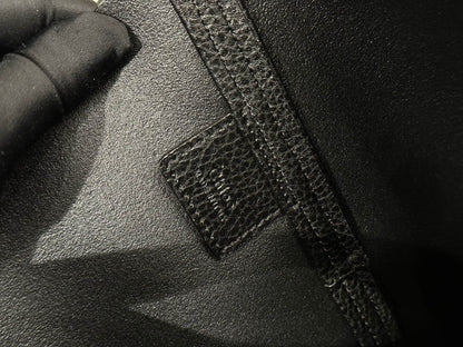 Chlo Spin tote bag in black grained leather