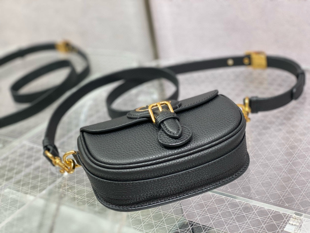 MINI DIOR BOBBY BAG 18 CM IN BLACK CALFSKIN
