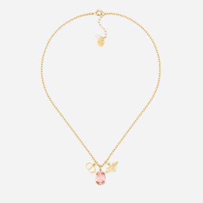 CD GOLD-COLORED METAL WITH WHITE RESIN PEARL NECKLACE