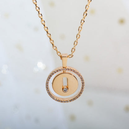 LUCKY MOVE PM NECKLACE PINK GOLD DIAMOND