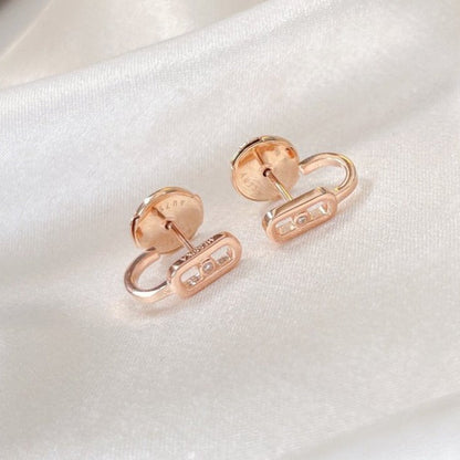 CREOLES MOVE UNO MINI 1 DIAMOND EARRINGS