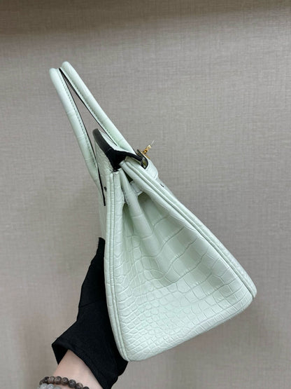 HERM Birkin 25cm Bag In Shade of Green Vert d’Eau