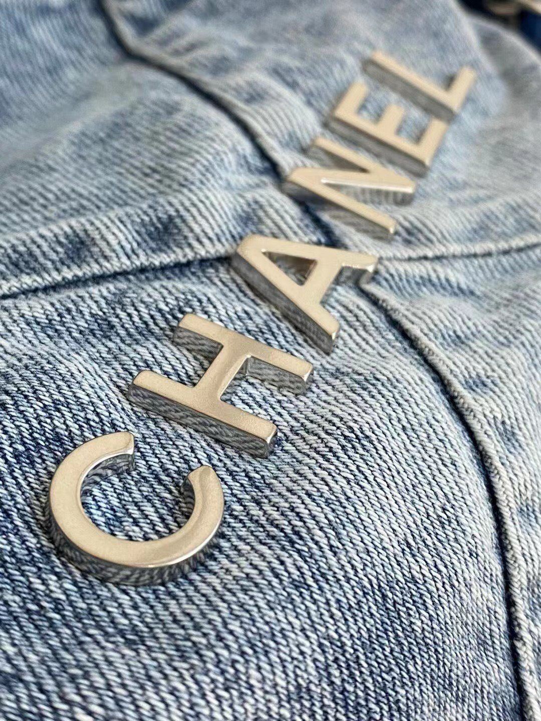 CC hobo 35cm jean Silver Hardware