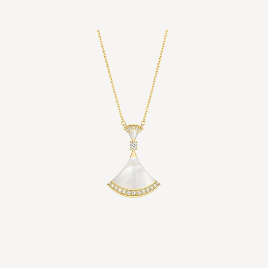 DREAM NECKLACE MOP GOLD DIAMOND