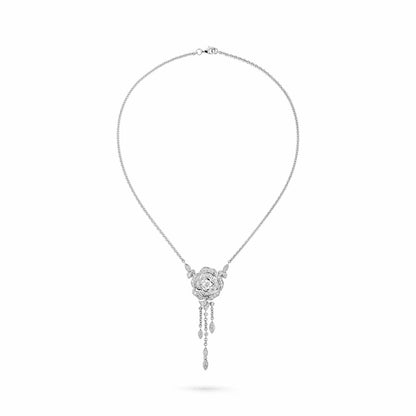 BOUTON DE NECKLACE SILVER DIAMOND