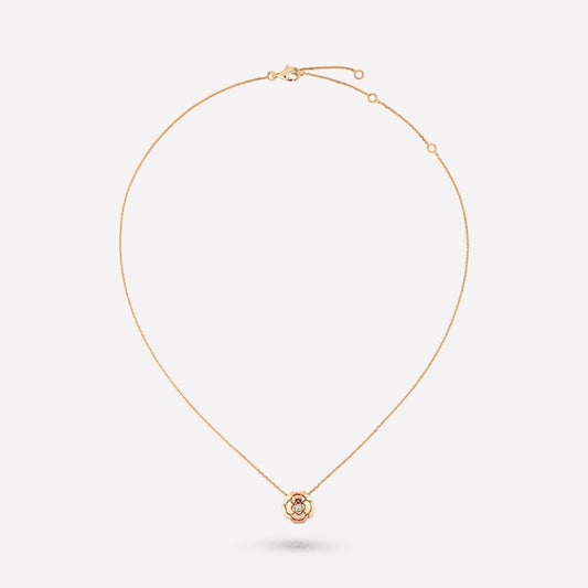 EXTRAIT DE CAMELIA NECKLACE PINK GOLD DIAMOND
