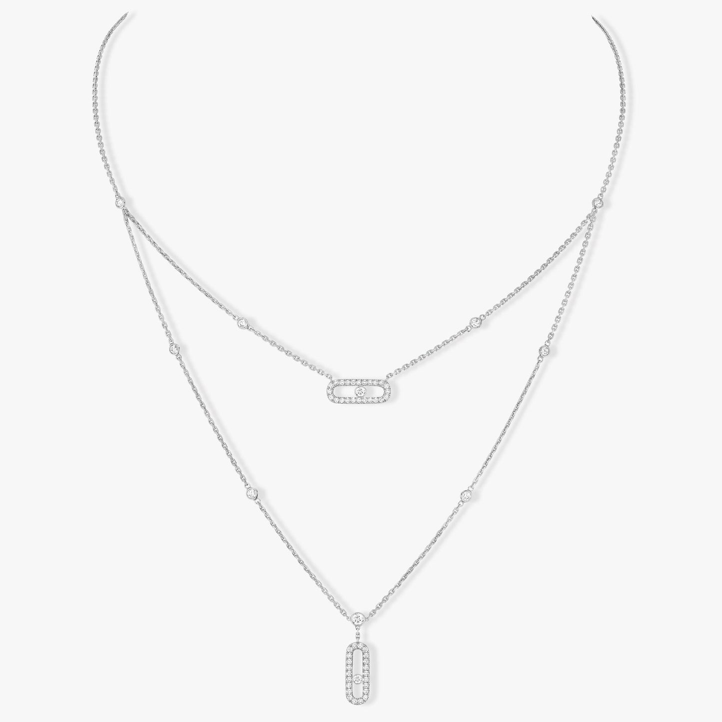 MOVE 2 ROW DIAMOND NECKLACE