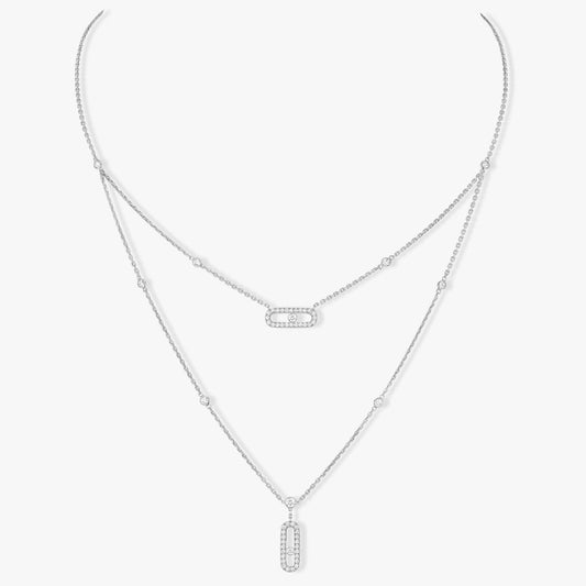 MOVE 2 ROW DIAMOND NECKLACE