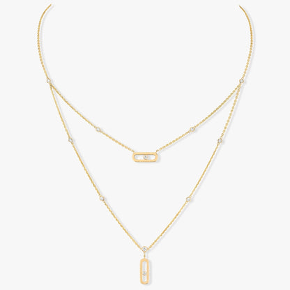 MOVE UNO 2 ROW DIAMOND NECKLACE