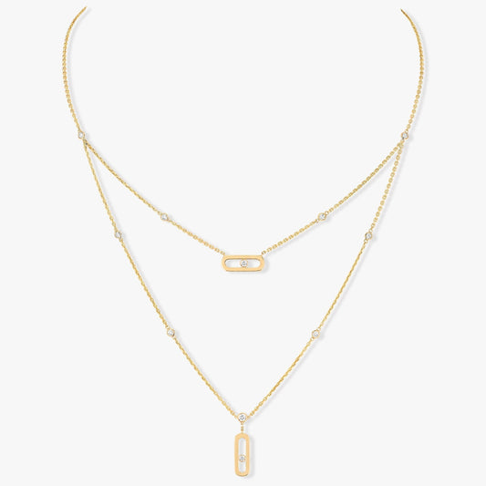 MOVE UNO 2 ROW DIAMOND NECKLACE