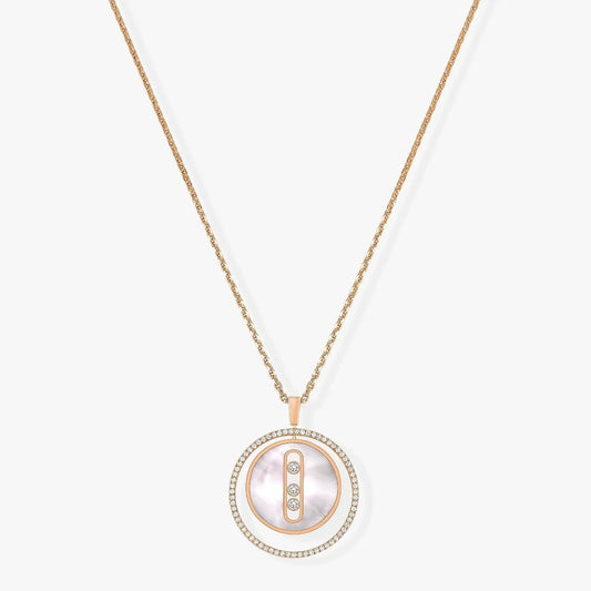 LUCKY MOVE MM NACRE BLANCHE DIAMOND NECKLACE