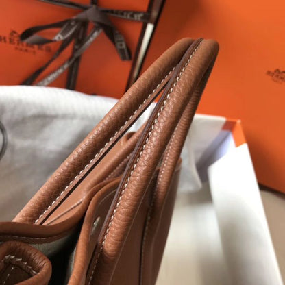 HERM Garden Party 30 Bag In Gold Taurillon Leather