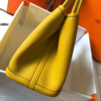 HERM Garden Party 30 Bag In Yellow Taurillon Leather