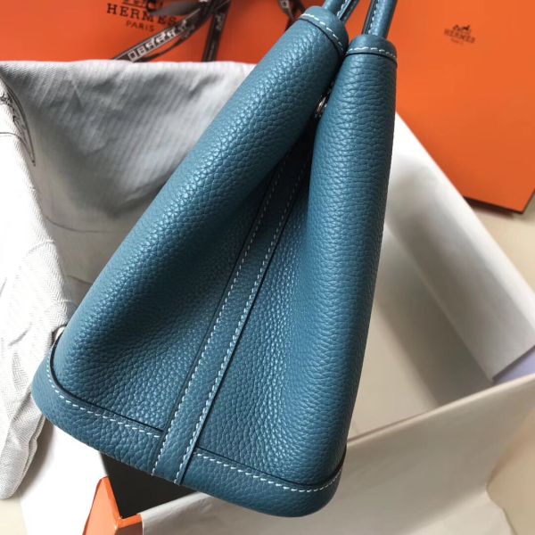 HERM Garden Party 36 Bag In Blue Jean Clemence Leather