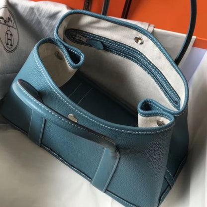 HERM Garden Party 36 Bag In Blue Jean Clemence Leather